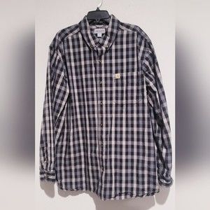 Carhartt Essential Relaxed Fit Men's Button Down Plaid Size XXL